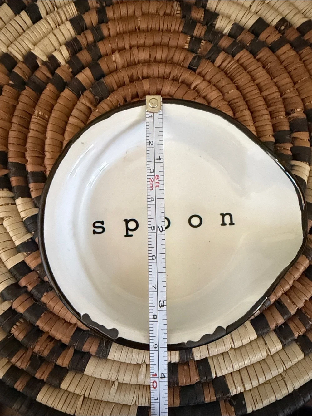 Magnolia Black and White Distressed Stoneware Spoon Rest